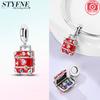 Red Luggage Travel Pendants Copper Original Beads Fit Original Charms Bracelet Jewelry Diy Fine Gifts For Women