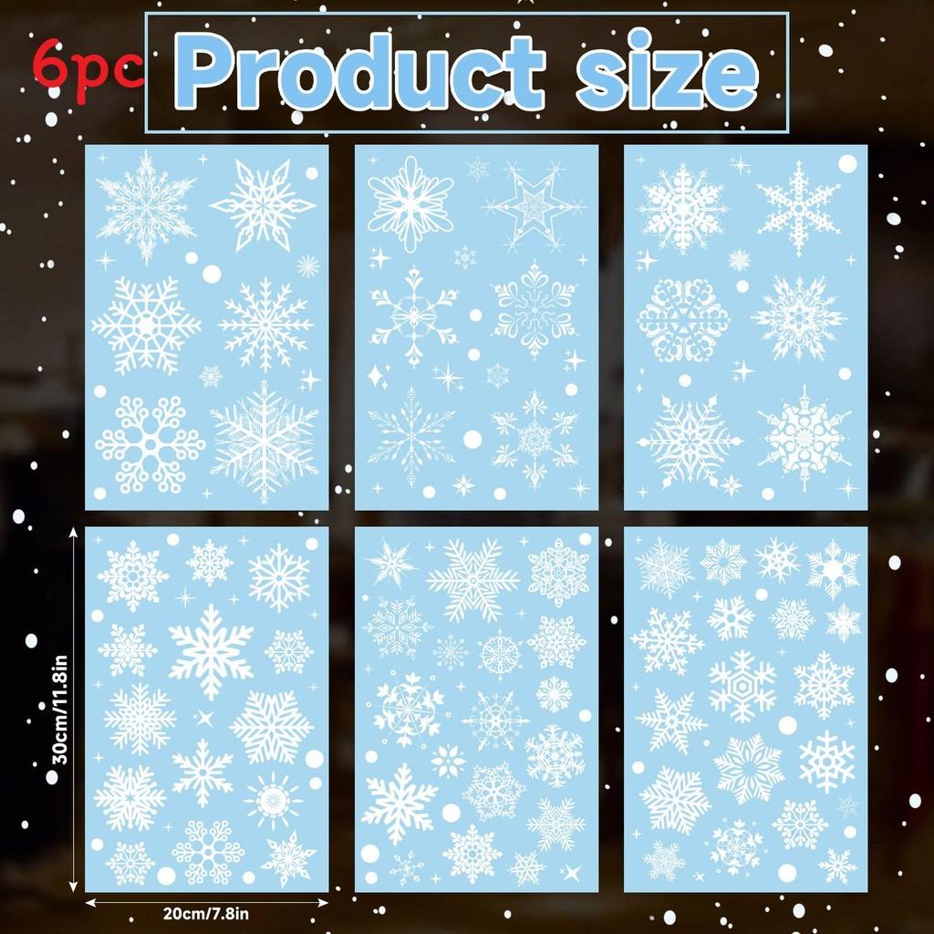 

Window Christmas Snowflake Decals Set With Pvc Material For Festive Display