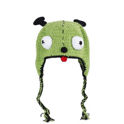 2023 Neue Monster Shrek Mütze süße Winter Strickmützen Grüne Party Lustige Beanie Skullies Mütze für Frauen Männer Reine Handarbeit