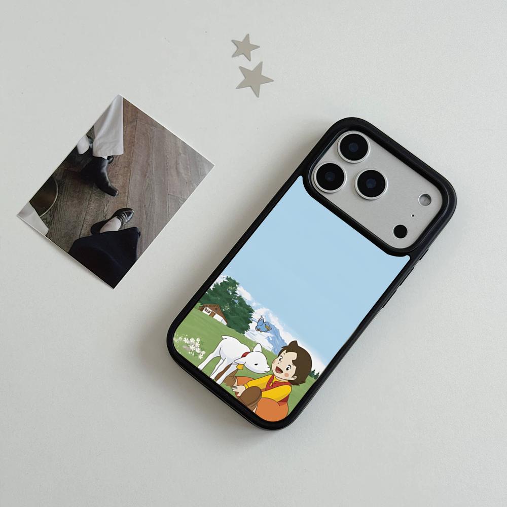 H-Heidi Cartoon Phone Case For IPhone 17 Air 16 15 14 Plus 13 12 11 Pro Max Dual Tone Hard PC Fashion Protective Cover