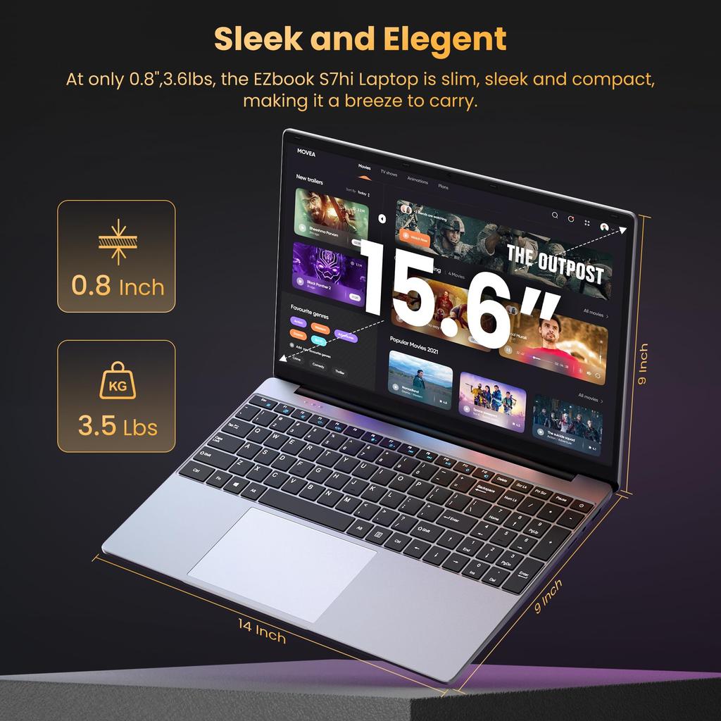 Jumper EZbook S7 HI Laptop 15.6 Inch, 16GB RAM 512GB SSD, Processor Intel 6500Y Notebook, Type-C, Mini HDMI