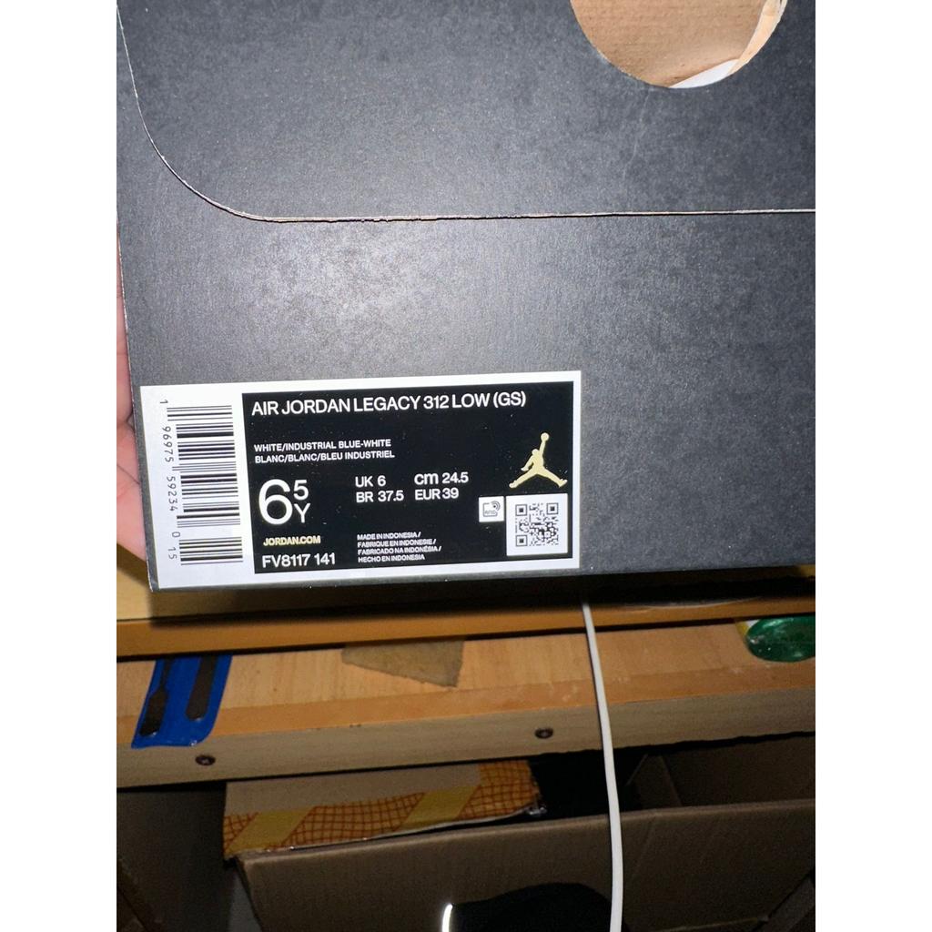 Air Jordan Legacy 312 Low GS Bílé Industriální modré Dětské tenisky Černé FV8117-141