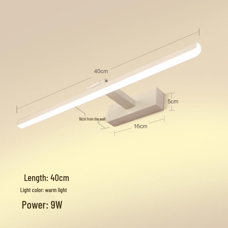Nordic Punch-Free LED Vanity Light for Bathroom Mirror or Dressing Table