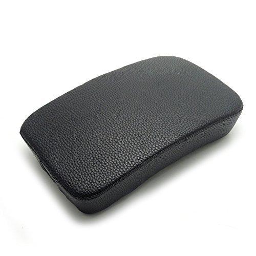 Szmsmy Motorcycle Black Rear Passenger Cushion Pillion Pad with 6 Suction Cups for Harley Custom Bikes, Choppers, and Crossovers