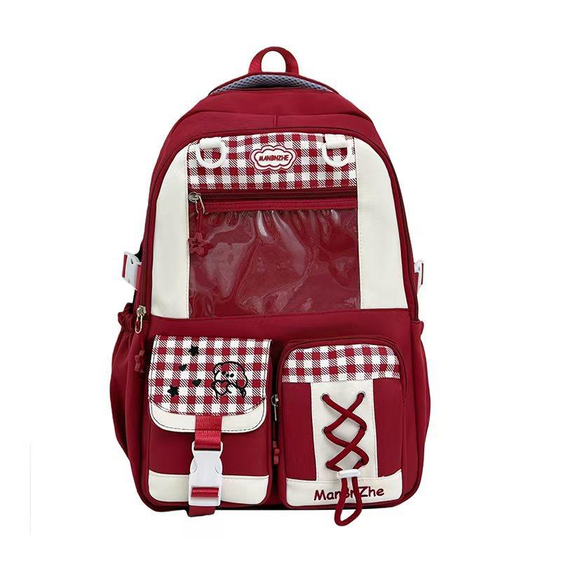 Schoolbag new cute cartoon ins style school bag girls college style backpack junior high school students lightweight large capacity backpack