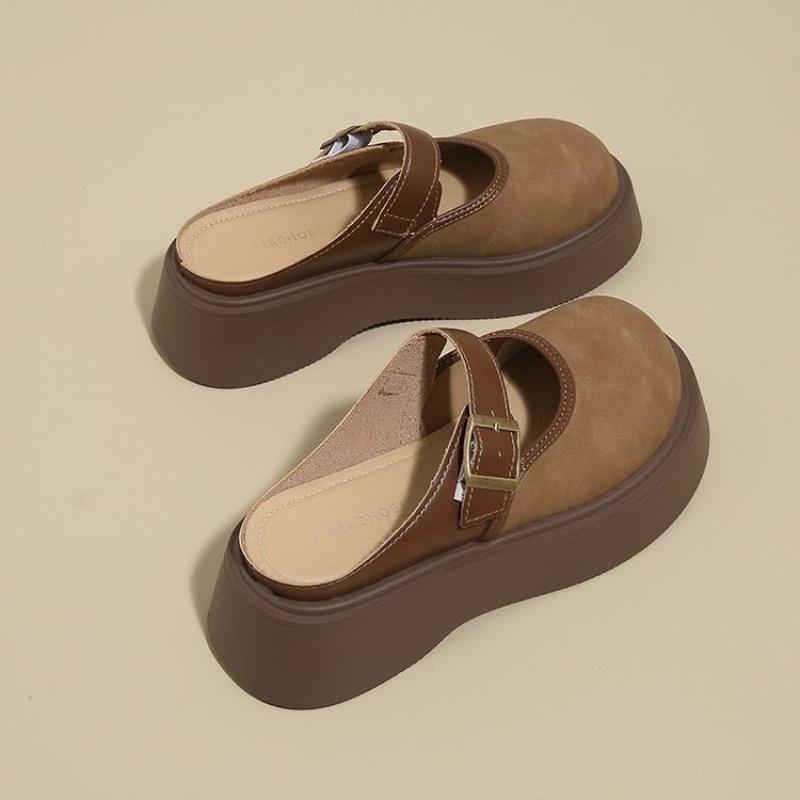 Thick-soled Shoes, One-step Cover-up Shoes, New Versatile and Casual Outerwear for Women, Lazy Flip-flops