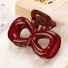 Elegant Geometric Large Ankola Red Hair Claws for Women Girls  New Year Barrettes Hairpins Hair Grab Shark Clip Accessories