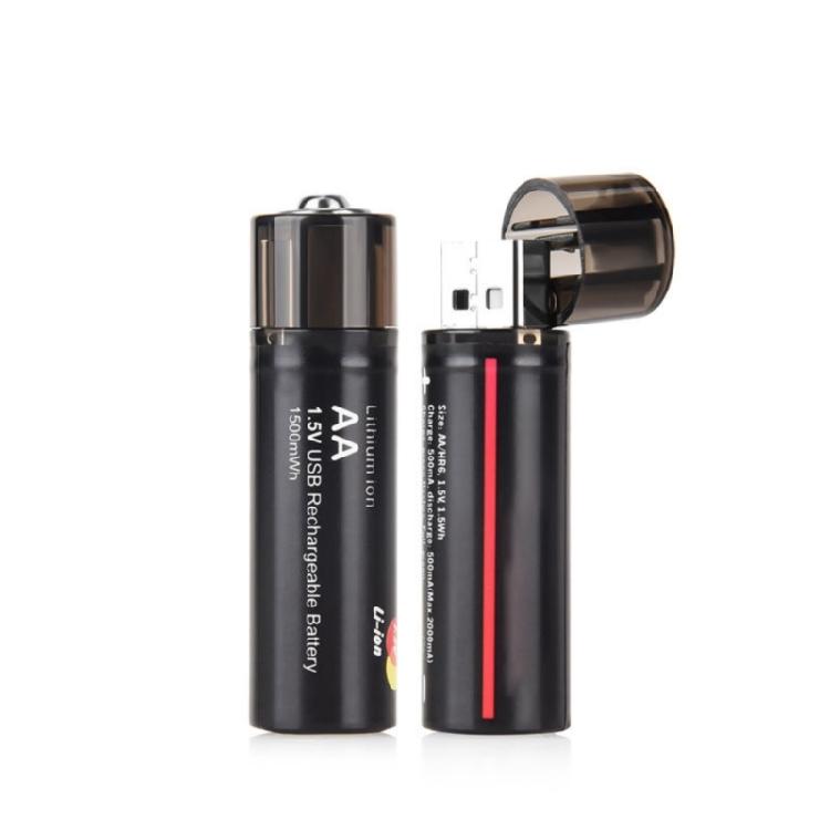 MultiDevice Compatible Rechargeable Lithium AA Battery With USB Port For Seamlessly Charging Environmental Benefits