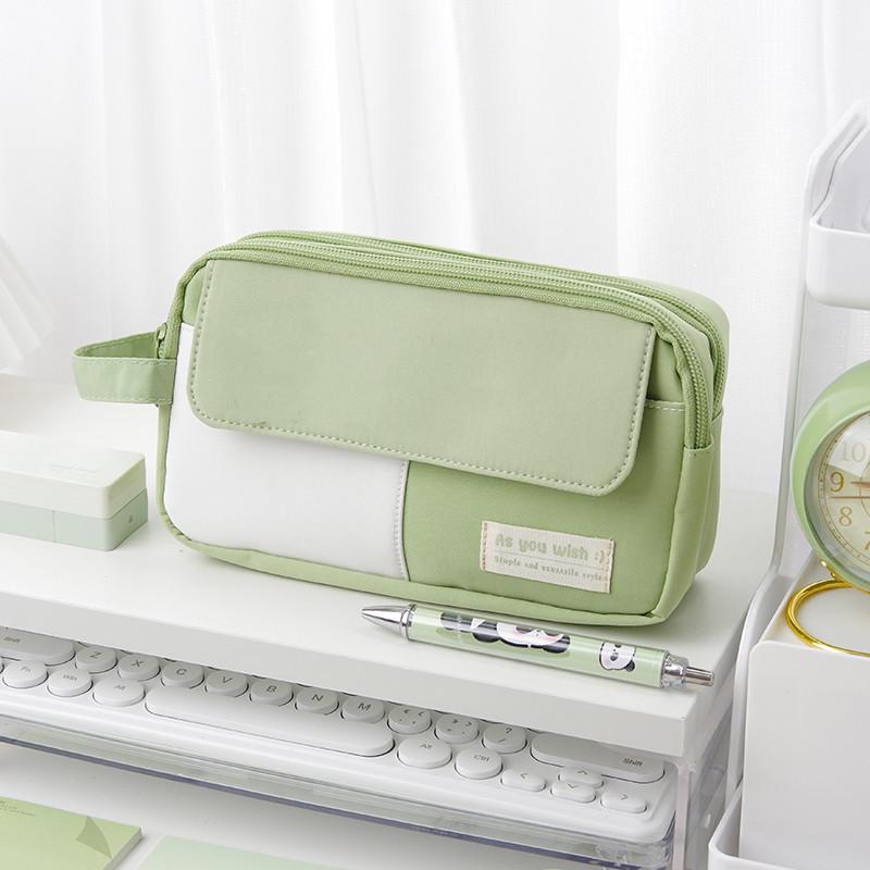 

Откидной чехол-пенал, сумка для ручек, цветная сумка с 3 отделениями, сумка для хранения канцелярских принадлежностей, школьных принадлежностей