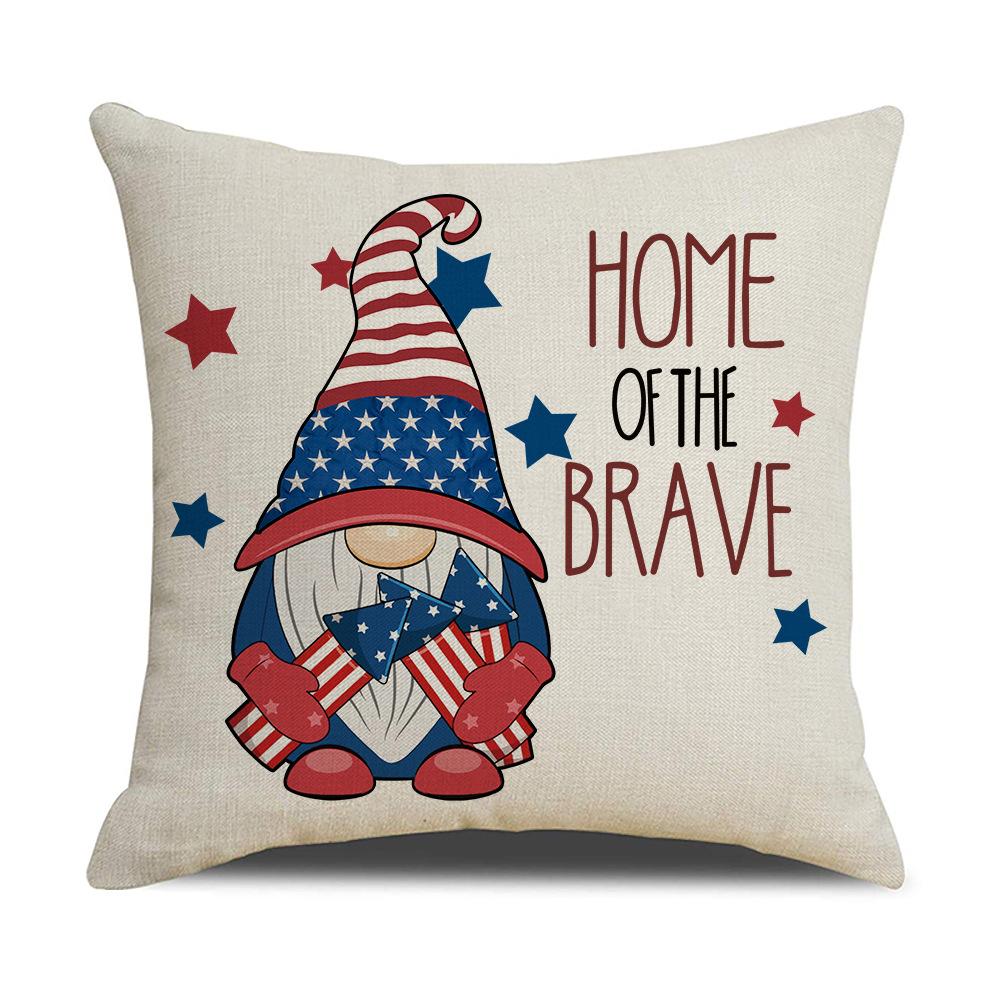 American Independence Day Pillow Cover Small Color Flag Car Pillow Cover 45*45cm Star Stripe Print Pillow Cover