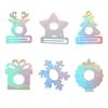 3PCS DIY Drip Glue Mold Gift Box Snowflake Christmas Tree Elk Candlestick Decorative Ornament Ornament Cement Gypsum Mold