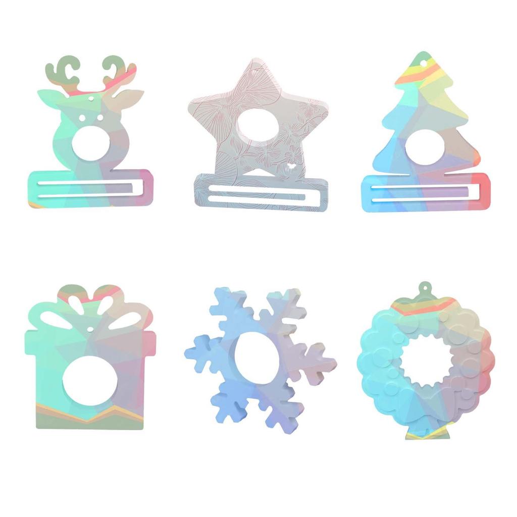 3PCS DIY Drip Glue Mold Gift Box Snowflake Christmas Tree Elk Candlestick Decorative Ornament Ornament Cement Gypsum Mold