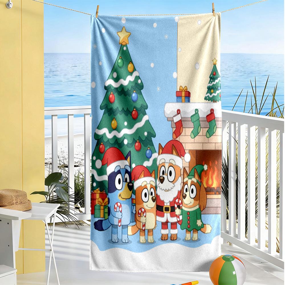 Christmas Family Fun Beach Towel Soft Durable Quick-Dry Comfortable Lightweight Suitable for Swimming, Gym, Camping, Yoga Vacation