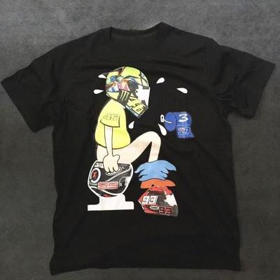 2025 Sommer und Herbst Neuer Stil Lustiger Fahrer-Print T-Shirt lässiges und sportliches kurzärmeliges Street-Top für Herren und Damen 01