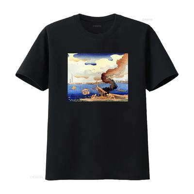 Caulking Boats Kuniyoshi Utagawa T Shirt ArT Japanese for Her Him Lover Vintage Washed Slightly Comfortable Breathable