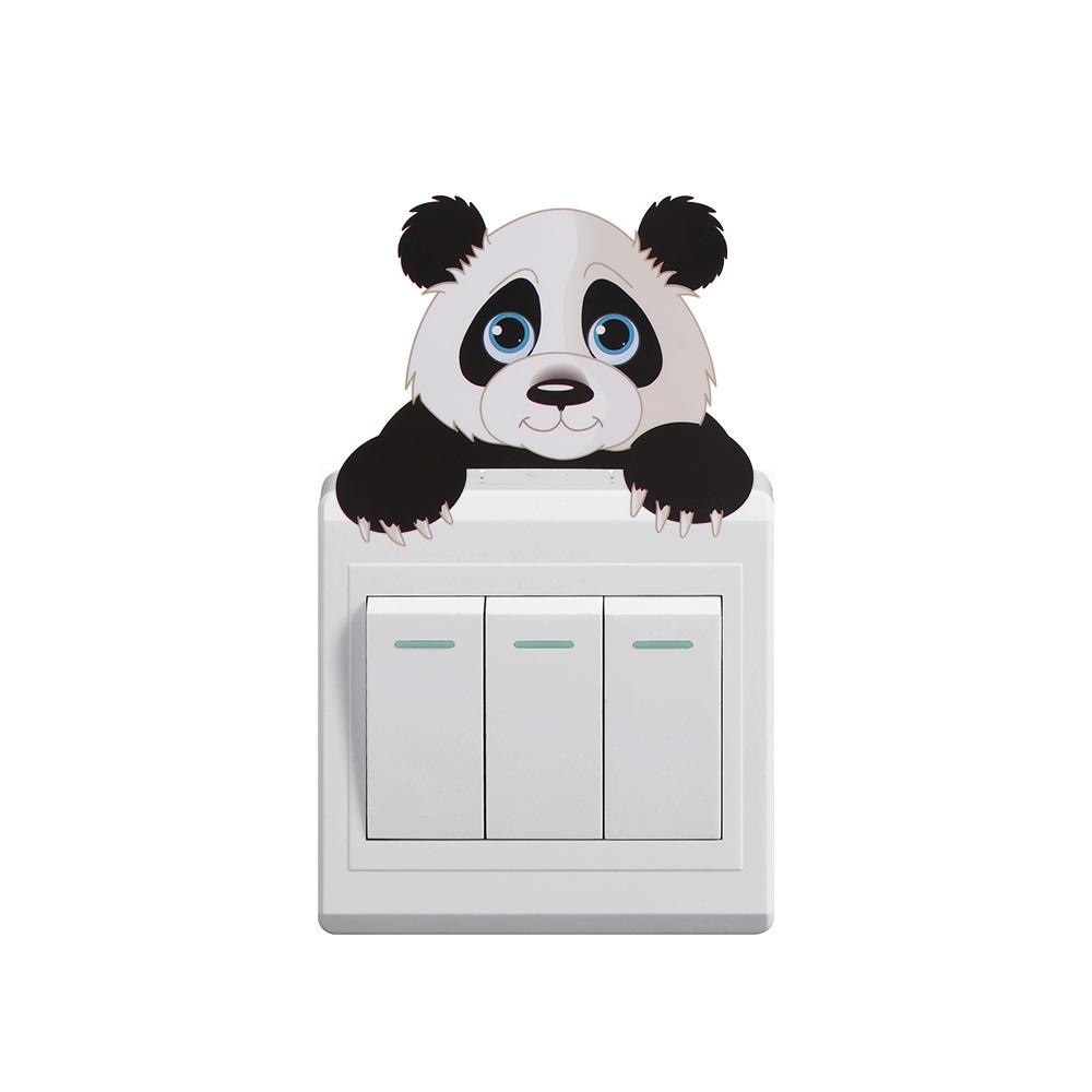 Cartoon Light Switch Sticker Easy to Use Removable Wall Sticker Animal Switch Sticker  Bedroom