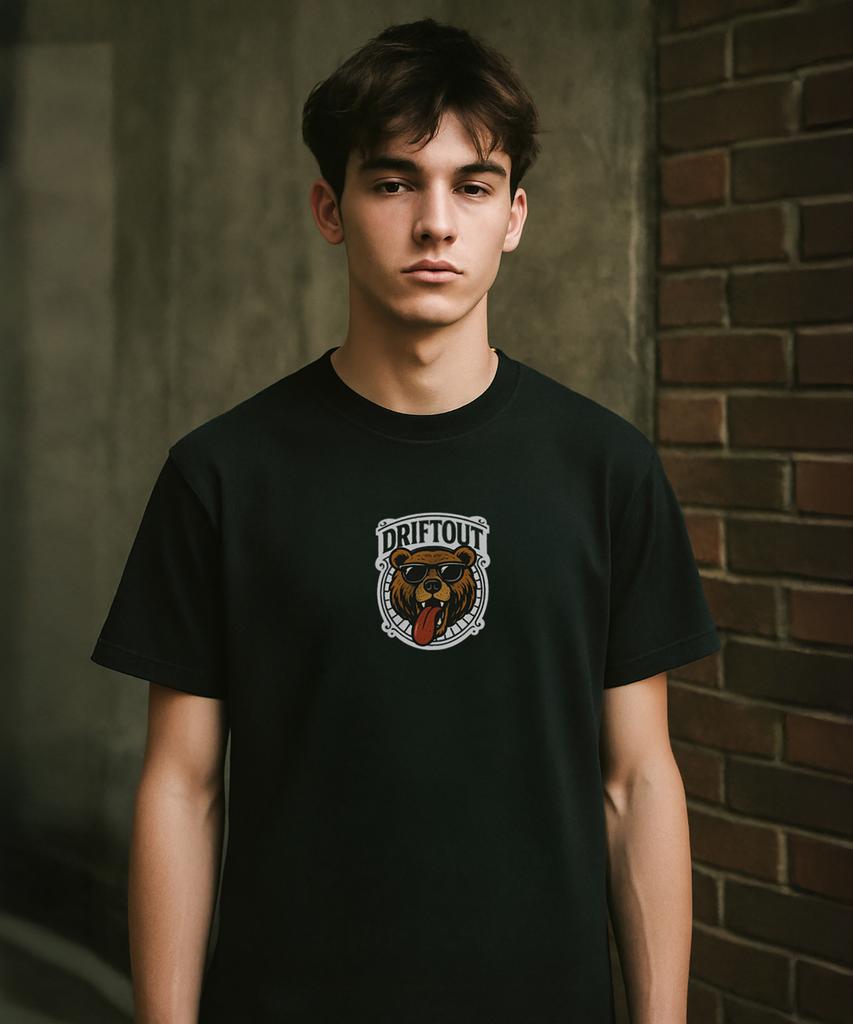 DRIFTOUT Wild Tongue-Out Bear Short Sleeve T-Shirt (3 Colors)