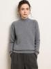 Women's Versatile Cashmere Sweater: Plain Color, Autumn/Winter, Half-High Neck, Raglan Sleeves, Double Ply, Thickened Base Layer.