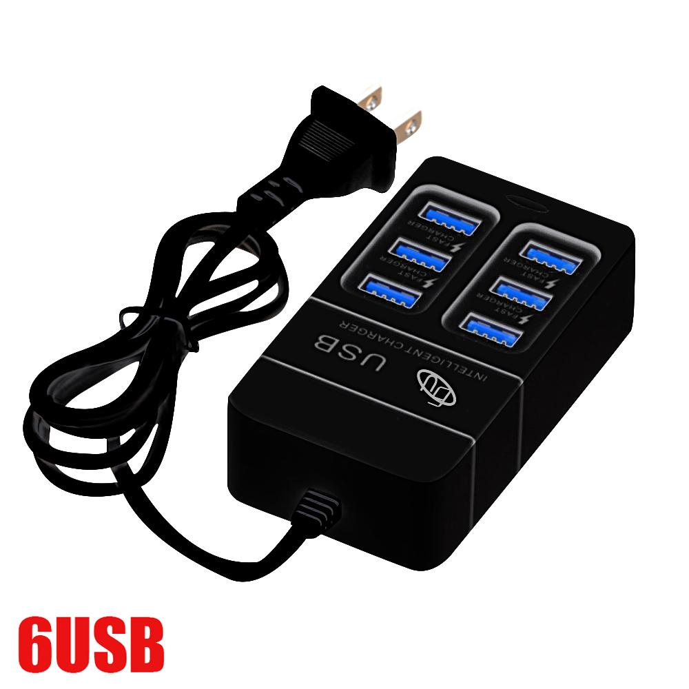 35W 6 Ports USB Fast Charger PD Type C Fast Charging Phone Power Charger USB Hub Adapter Multiport EU US Plug Quick Wall Charger