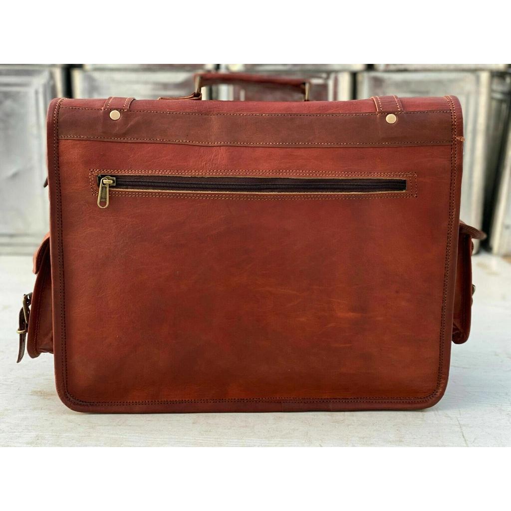 Vintage Briefcase Satchel Leather  Laptop Messenger Bag Shoulder Men's