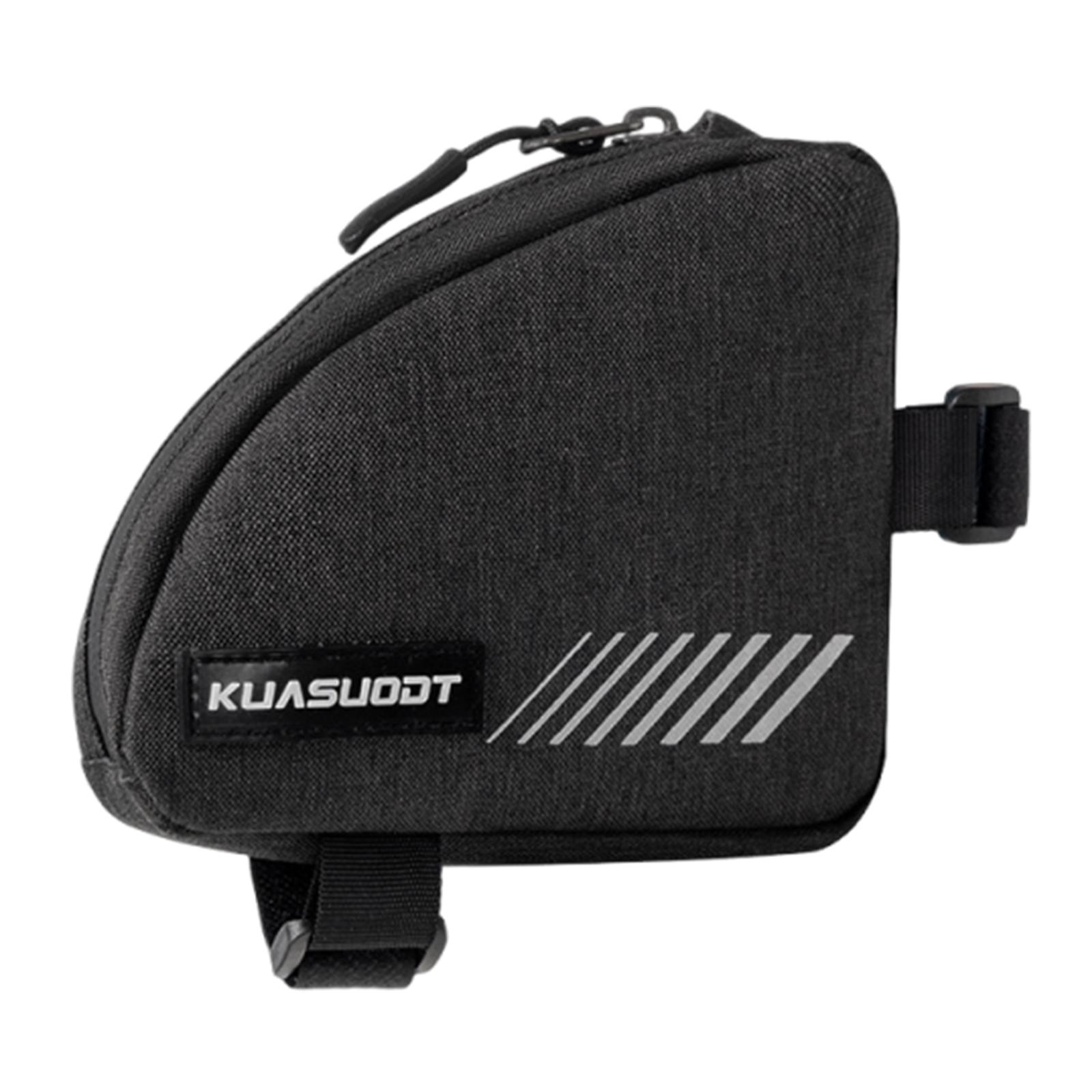 

Bicycle Triangular Bag with Reflective Strip Lightweight Top Tube Frame Bag Water- for Mountain Bike/Road Bike чорний