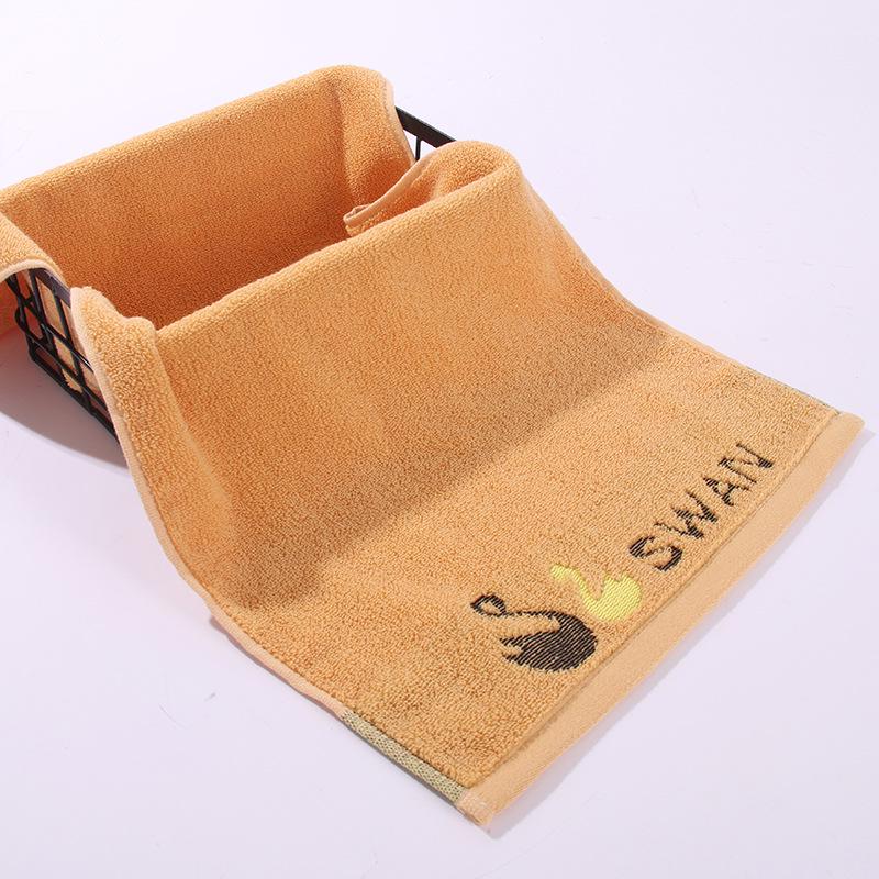 Pure Cotton Soft Absorbent Face Towels with Embroidered Logo - 14 Count Set