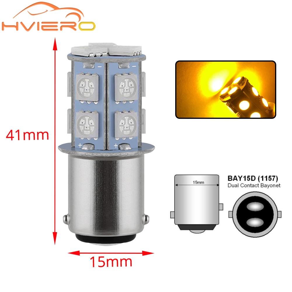 2PCS 1157 BAY15D P21W 13SMD 5050 Car Led Turn Signal Lights Brake Tail Lamps Auto Parking Rear Reverse Bulbs