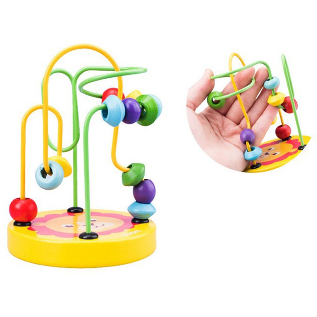 Animal Bead Maze Toys Count and Grasping Ability Sliding Beads on Twists Wire Circles