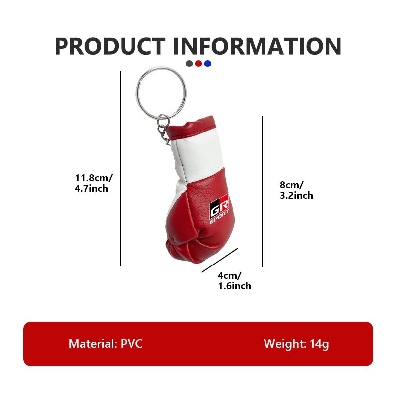 For Toyota Fashion Boxing Gloves Keychain Key Ring Backpack Pendant Creative Gift GR Sport Hilux Aygo TDR Yaris Corolla Rav4 CHR
