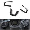 3pcs Front Steering Wheel Frame Decor Cover Trim Kit For Jeep Wrangler JL 2018+