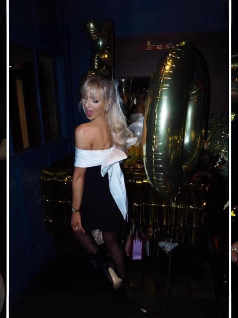One-Shoulder Black & White A-Line Dress with Bow - Waist-Defining Design, Spring/Summer
