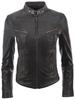 Women's Super-Soft Real Leather Fitted Fashion Jacket (CRD9) - Black