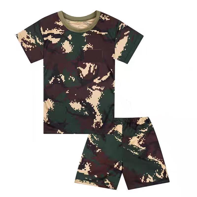Lvdun Kids Summer Camouflage Short Sleeve Training Set 110