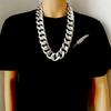 Hip-hop CCB Exaggerated Large Gold Chain Plastic Simulation Gold Necklace Personality Performance Festival Performance Props