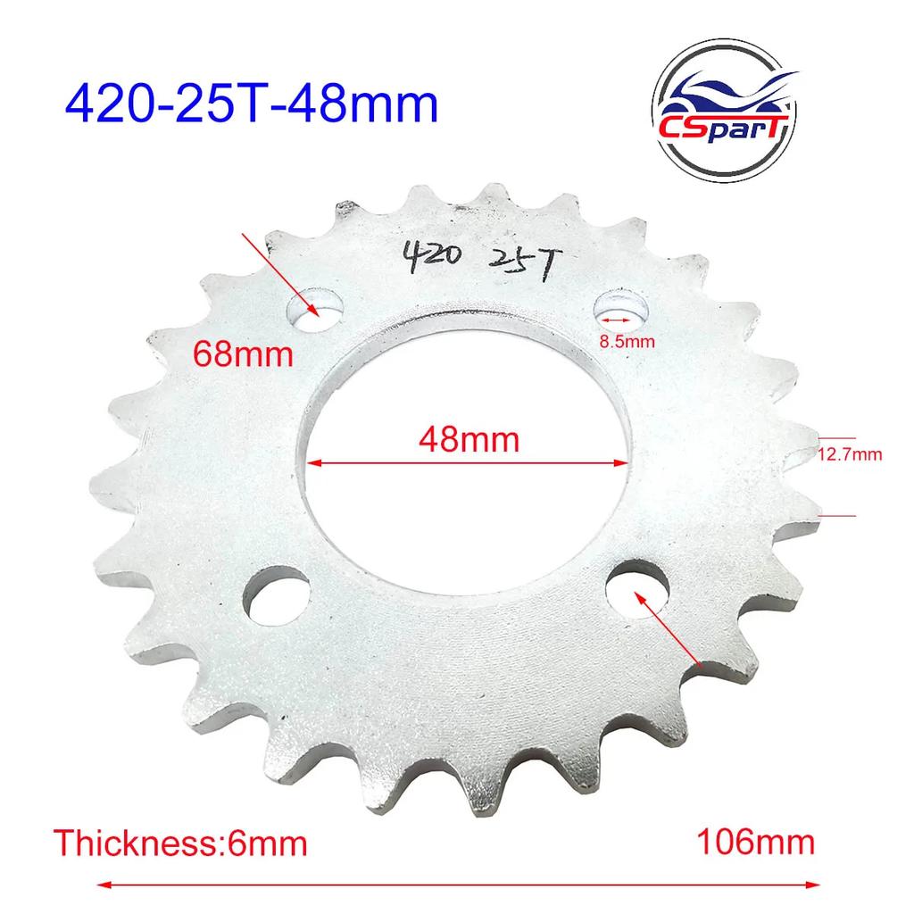 420 428 520 25T 30T 32T 33T 37T 39T 40T 48T Rear Sprocket For ATV Quad Dirt Pit Pocket Bike Chopper