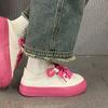 Scarpe da studente 22enni, nuove scarpe con zeppa a suola spessa, suole a muffin, suole morbide in tela piccole