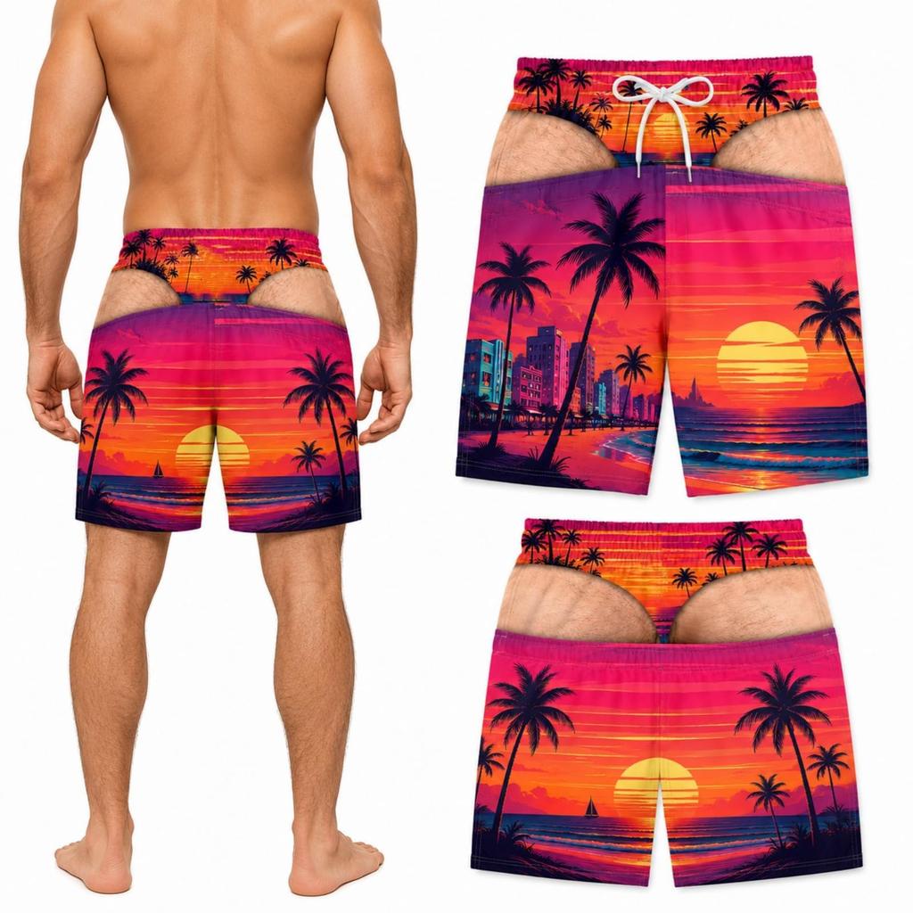 Herren lustige Strandshorts Neuheit lässige Badehose