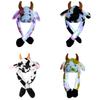 Cow Hat With Moving Ears Led Animal Hat Kids Earflap Jumping Ears Hat Glowing Floppy Ear Hat Plush Bomber Hat