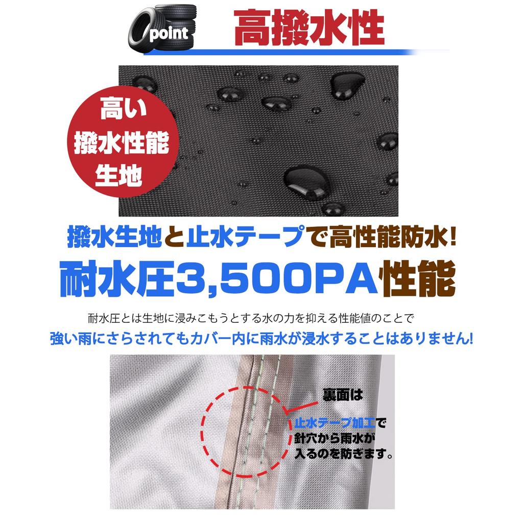 Libzaki Tire Cover Outdoor Waterproof 4 Tire Storage Thick 300D, Width 33.5 in x