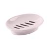 Oval Soap Dish with Drainage Slots Durable Plastic Construction Easy to Clean Compact Design Suitable for Bathroom and Kitchen Use