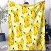 Pokemon PikachuAsh Blanket Flannel Throw Blanket Gift Winter Warm Universal Blanket for Living Room Sofa Bed Camping Trip