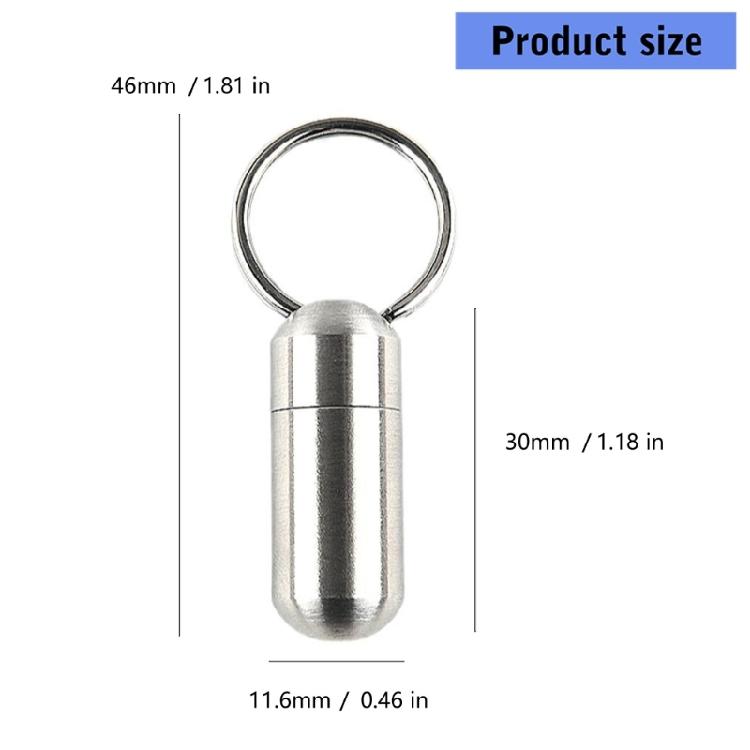 Miniature Pills Storage Container Stainless Steel Medication Vaults Keep Pills Dry and Safe During Travel or Sports