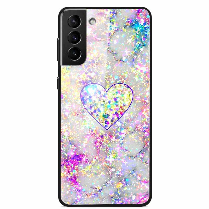 For Samsung S22 5G Cases S22Plus S22Ultra 5G Tempered Glass Hard Back Cover for Samsung Galaxy S22 Plus Case S22Ultra S22+ Cover