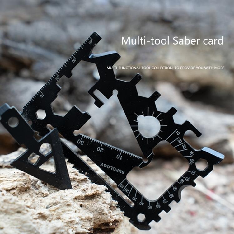 כלי שילוב רב-תכליתי להישרדות 18 ב-1 מפלדת אל-חלד כלי רב-שימושי בגודל כיס כרטיס אשראי כלי כרטיס אשראי קל לשימוש