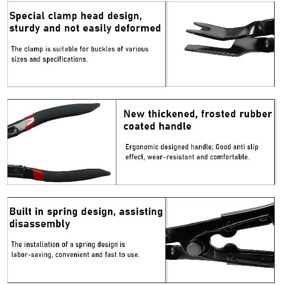 Panel Clip Removal Plier, Automotive Door Panel Upholstery Trim Clip Removal Tool Plier, Remove Push Pin And Press In Trim Clip Fasteners Lift Action