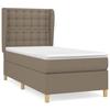 Sommier à lattes avec matelas - Taupe - 90x200 cm - Tête de lit incluse - Relaxation maximale