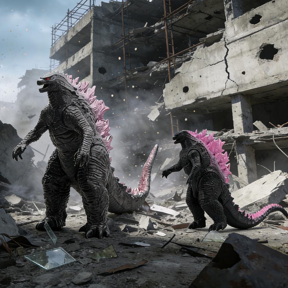 Godzilla X Kong : The New Empire New Colors Action Anime Figure Titan Godzilla 22cm Soft Glue Monster Doll Model Ornaments Toys