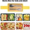 Leakproof Design Travel Food Container 700/1400ml Capacity Dinnerware Set Food Lunchbox  Office Use