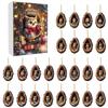 2026 Advent Calendar Animal Christmas Acrylic Car Hanging Ornament Cartoon Xmas Decor