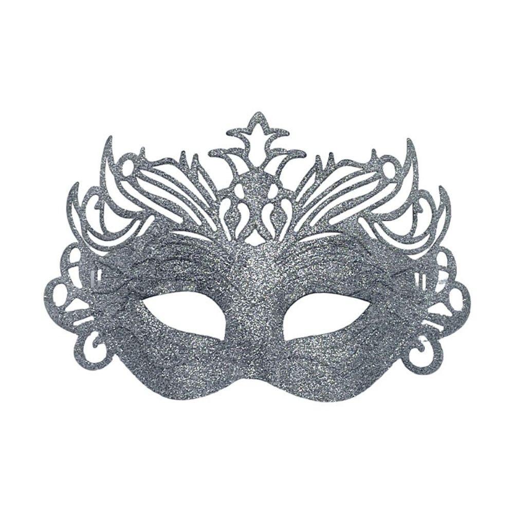 Half Face Design Party Mask Accessory Adjustable Strap Role Playing Mask Glitter Crown Mask  Adults